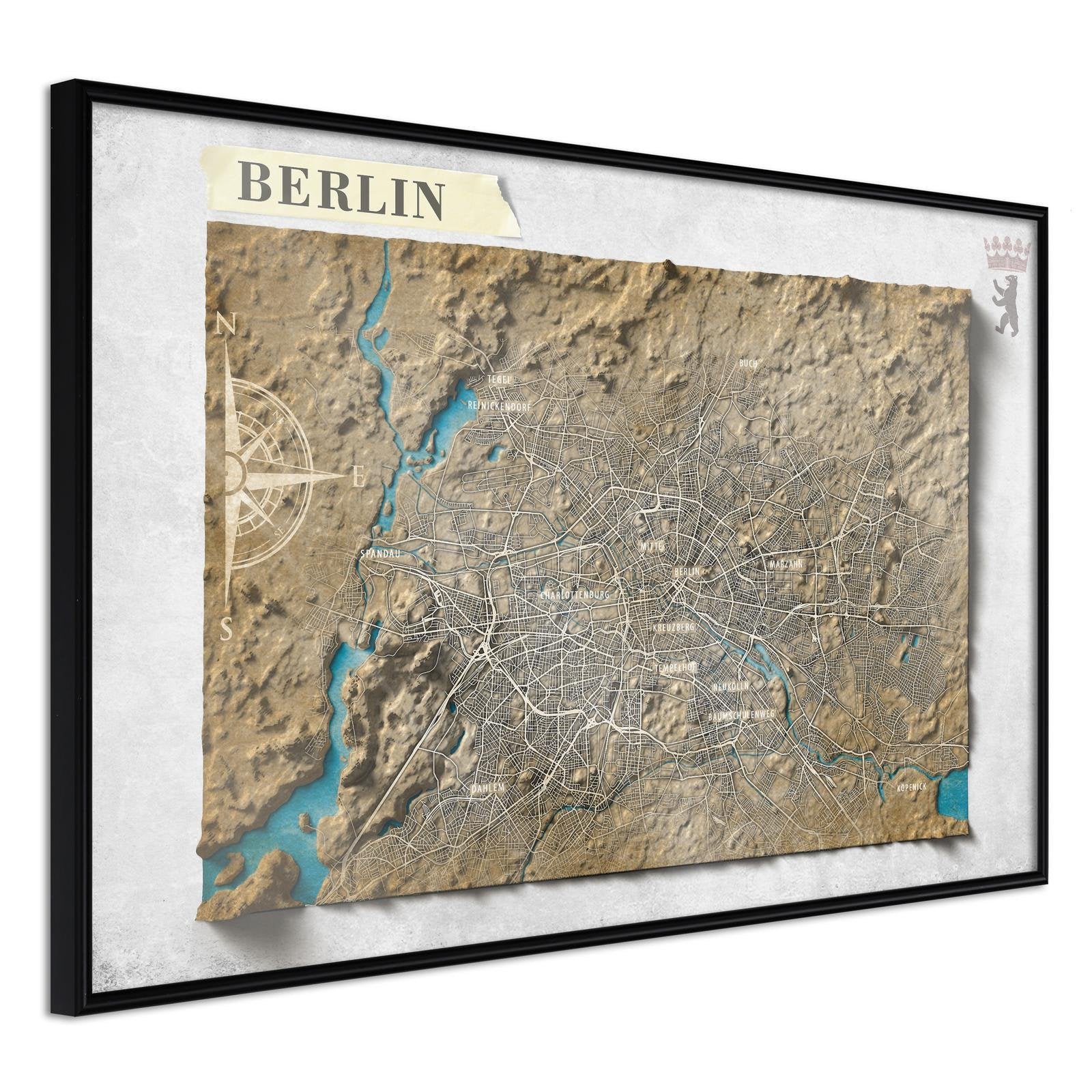 Poster Berlin en Relief