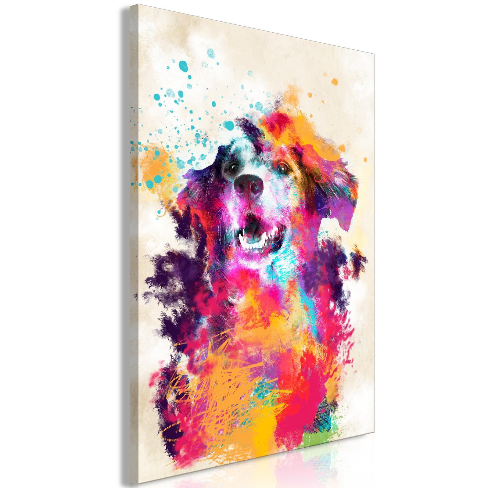 Tableau - Watercolor Dog (1 Part) Vertical