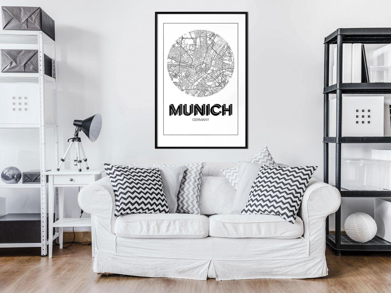 Poster Munich Plan de ville