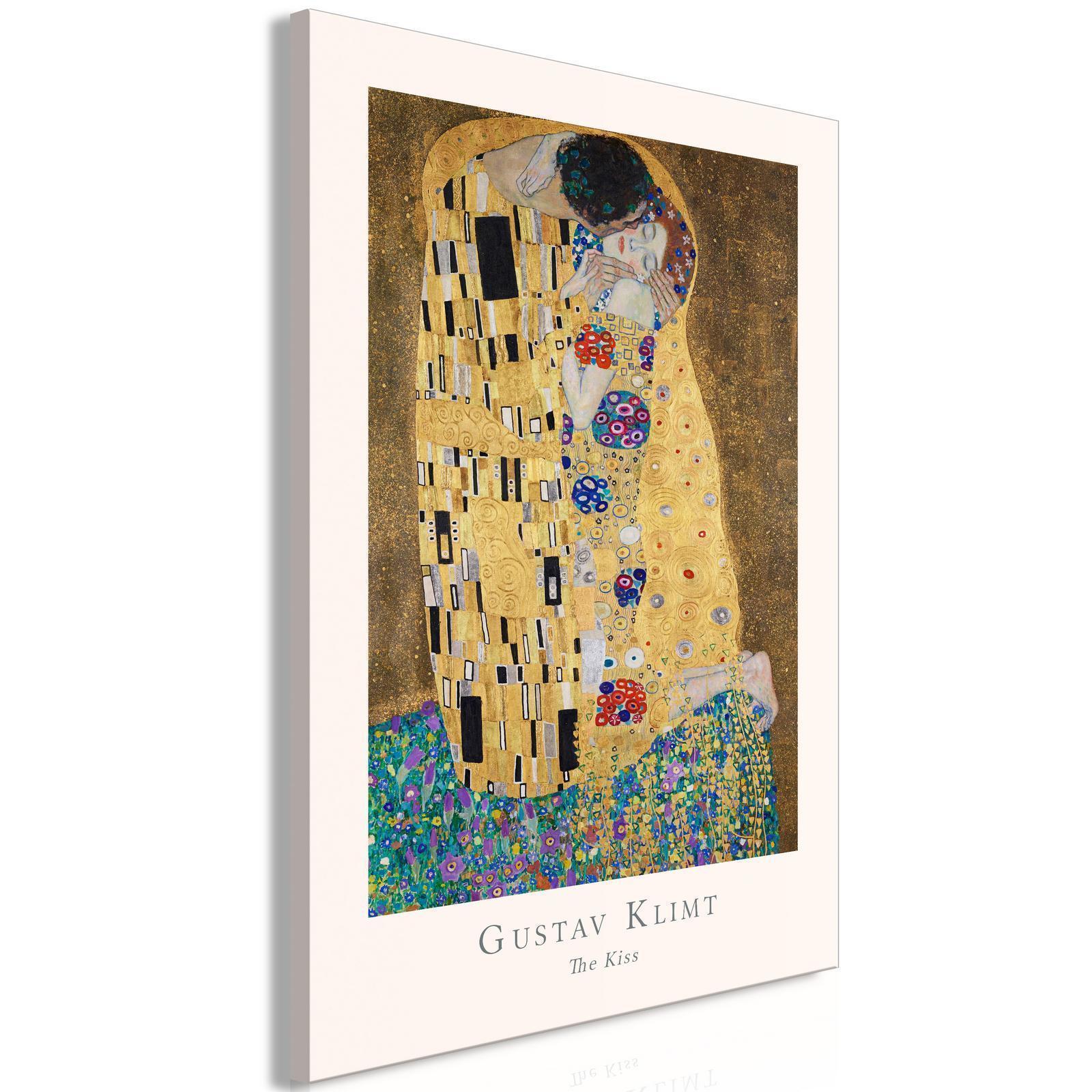 Tableau - Gustav Klimt - The Kiss (1 Part) Vertical