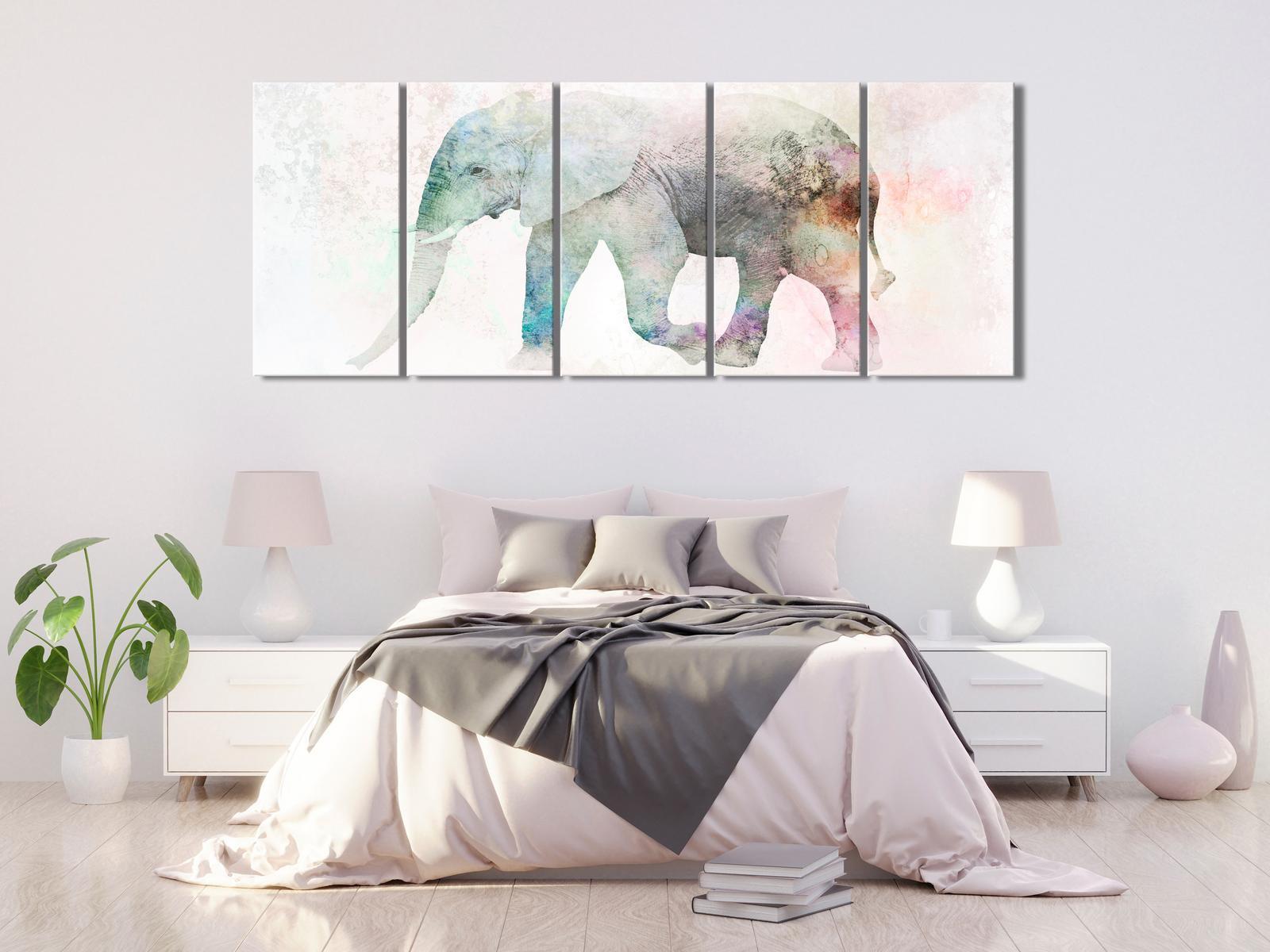 Tableau - Painted Elephant (5 Parts) Narrow