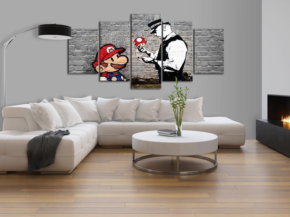 Tableau - Super Mario Mushroom Cop (Banksy)