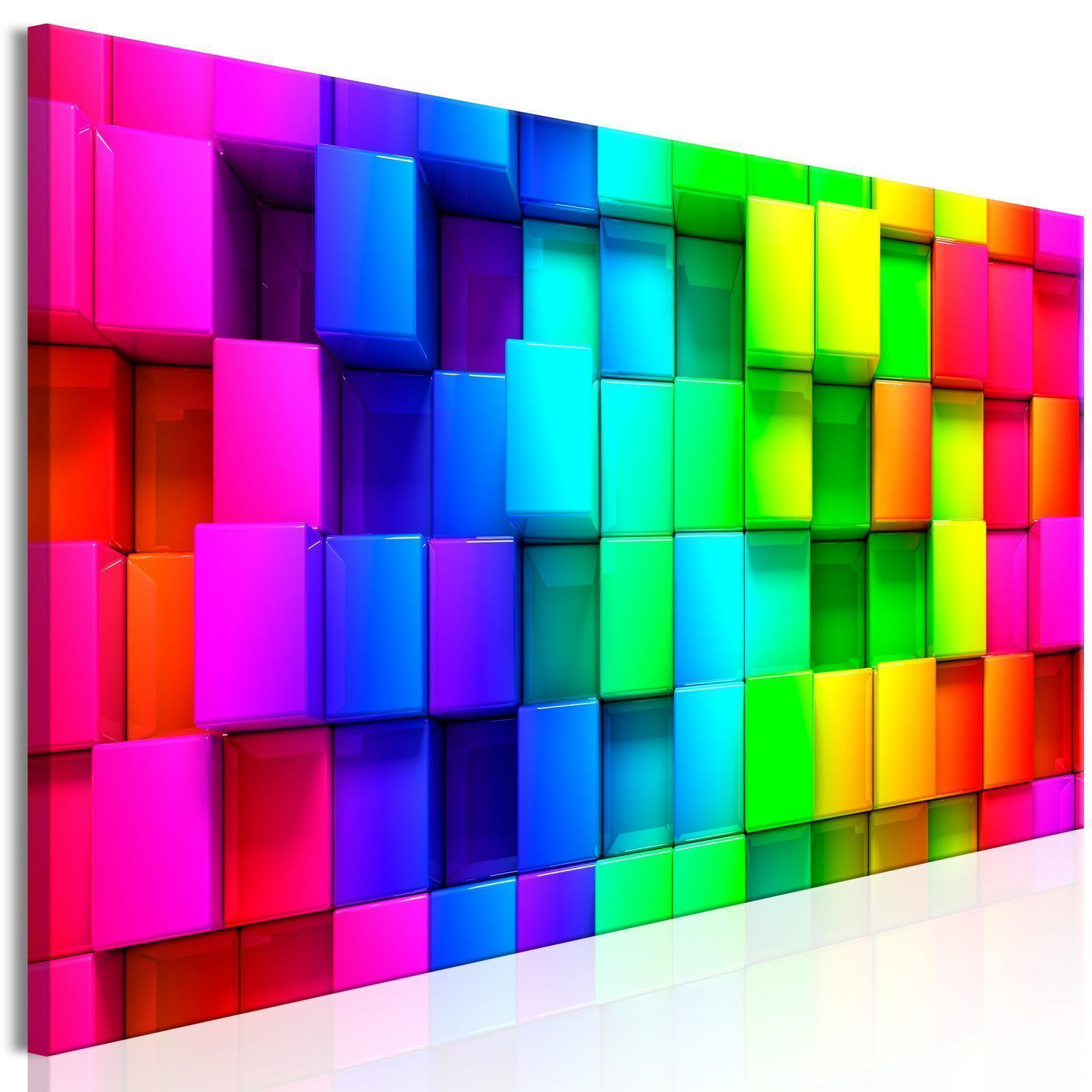 Tableau - Colourful Cubes (1 Part) Narrow