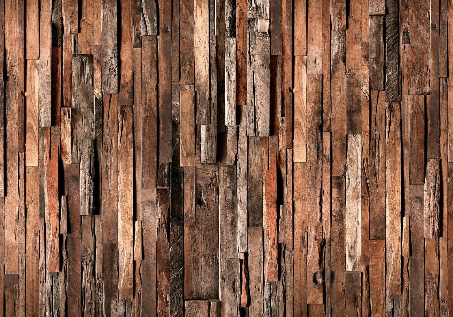 Papier peint - Wooden Curtain (Brown)