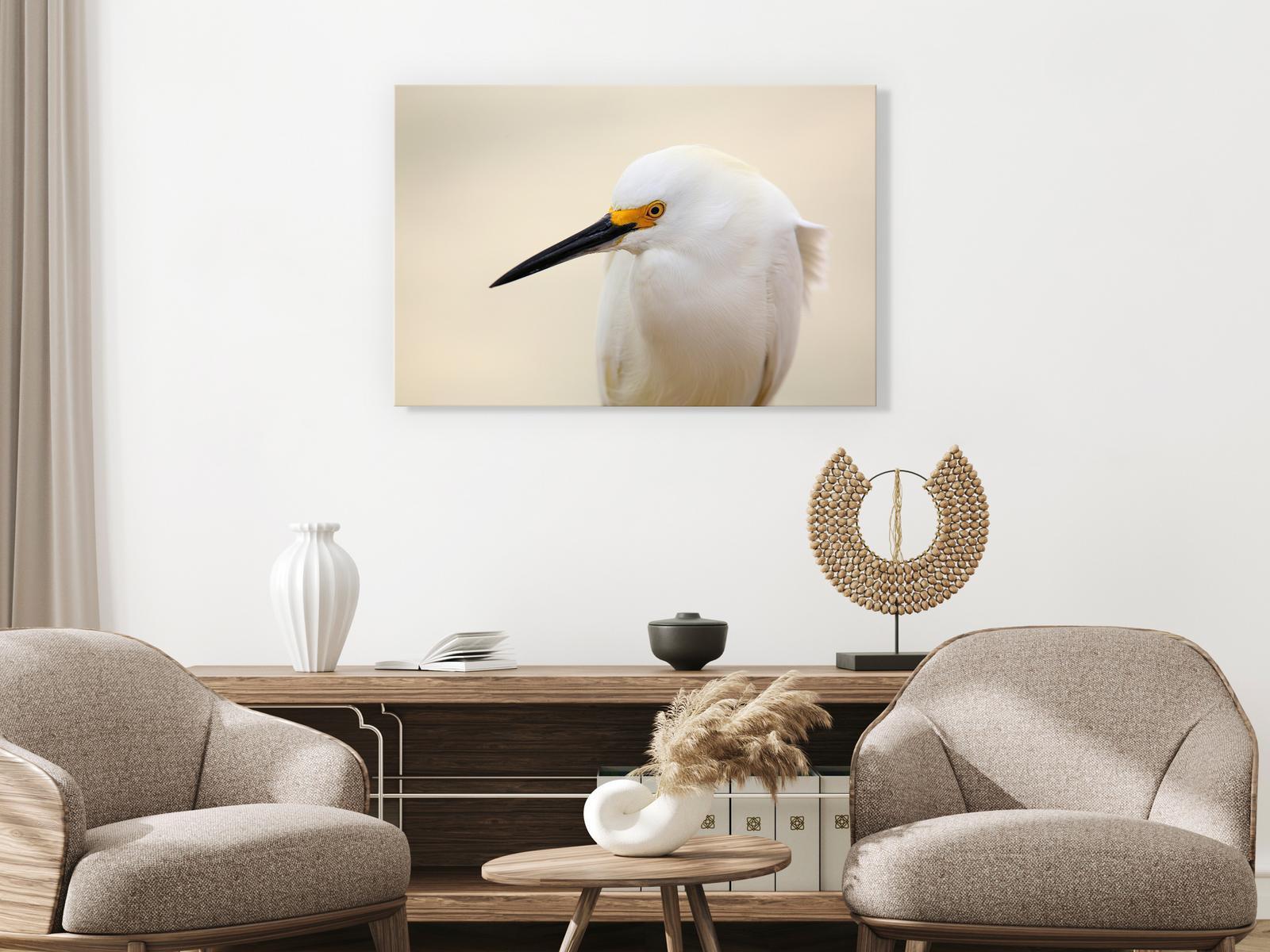 Tableau - Snowy Egret (1 Part) Wide