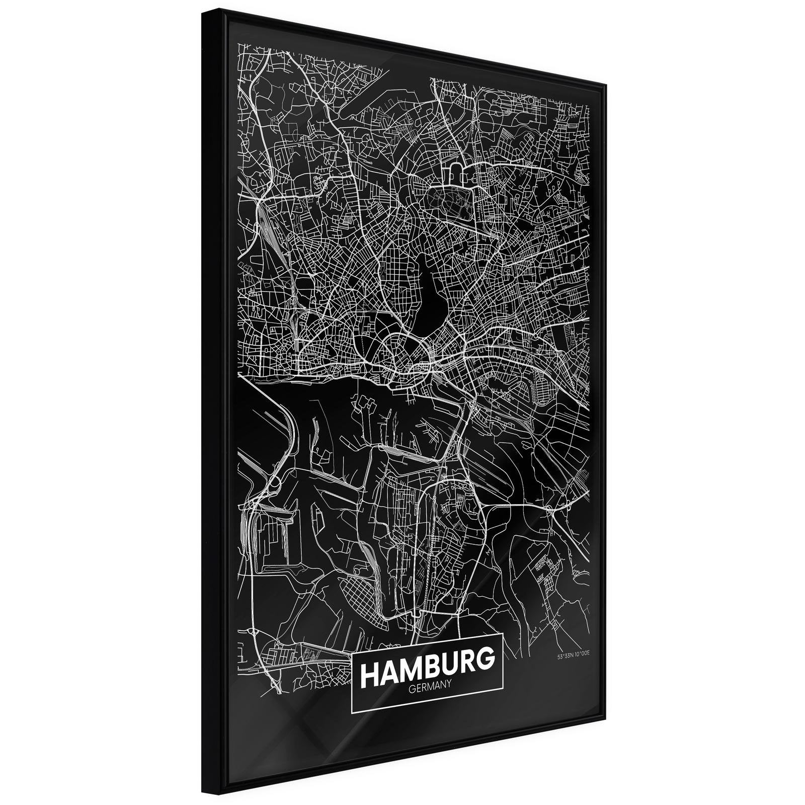 Poster Hambourg - Plan de Ville
