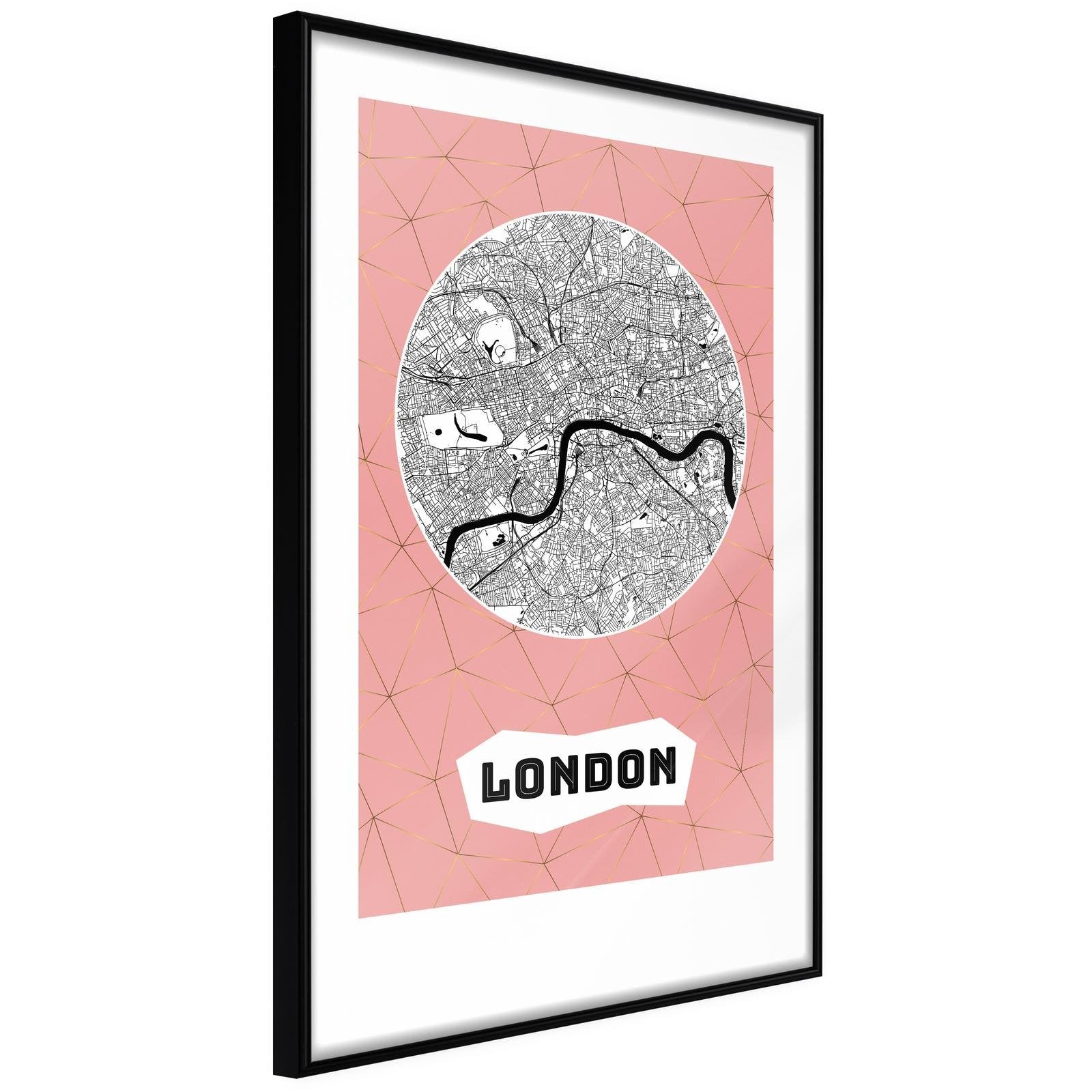 Affiche Plan de ville de Londres (Rose) - Poster