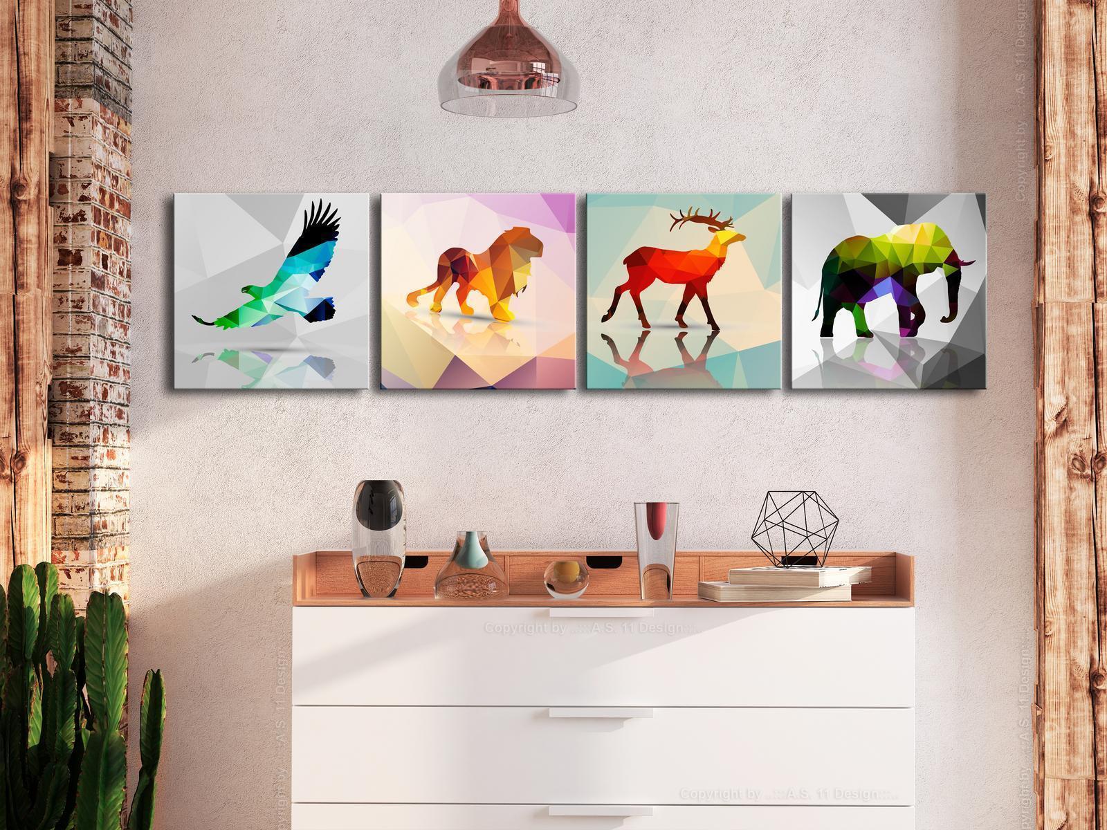 Tableau - Colourful Animals (4 Parts)