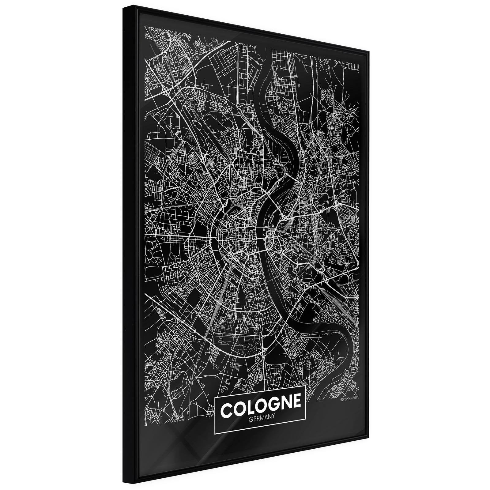 Poster Cologne - Carte de la Ville