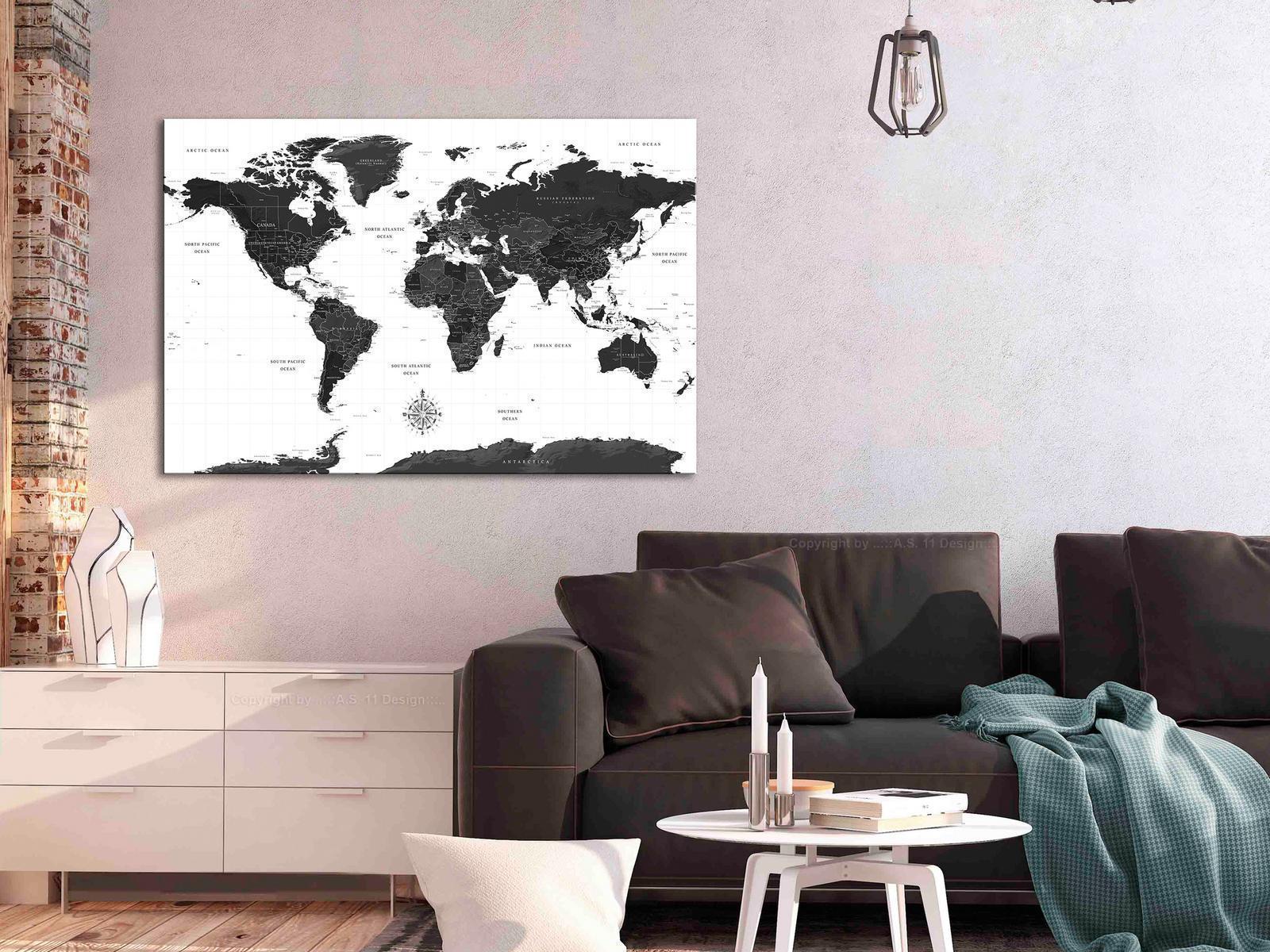Tableau - Black and White Map (1 Part) Wide