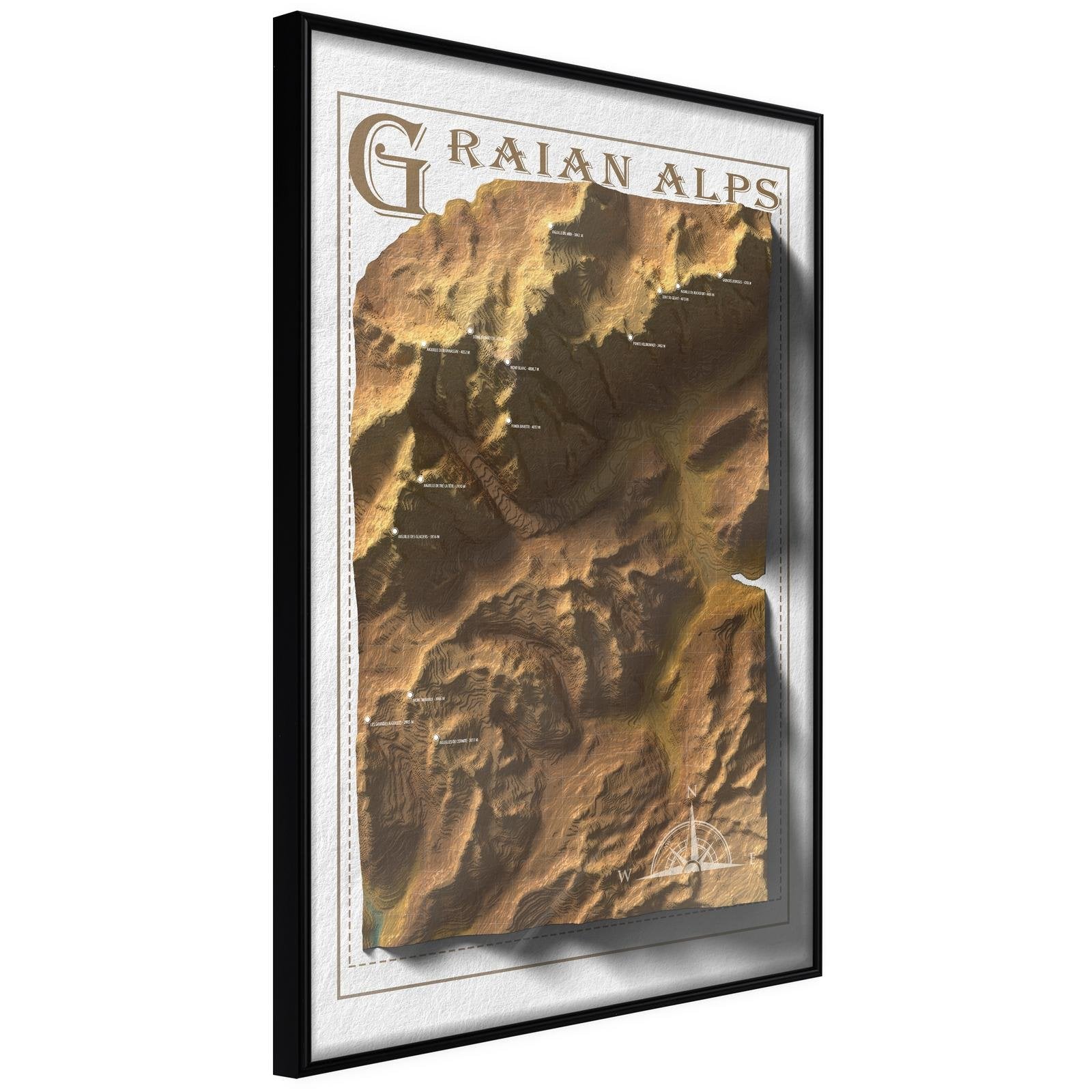 Poster Relief des Alpes Graies