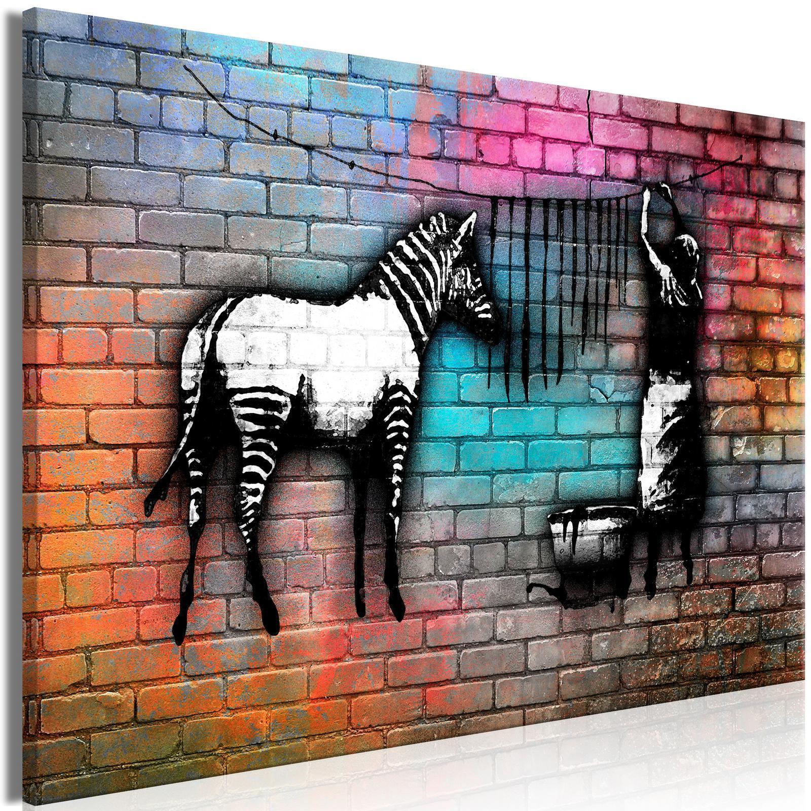 Tableau - Washing Zebra - Colourful Brick (1 Part) Wide