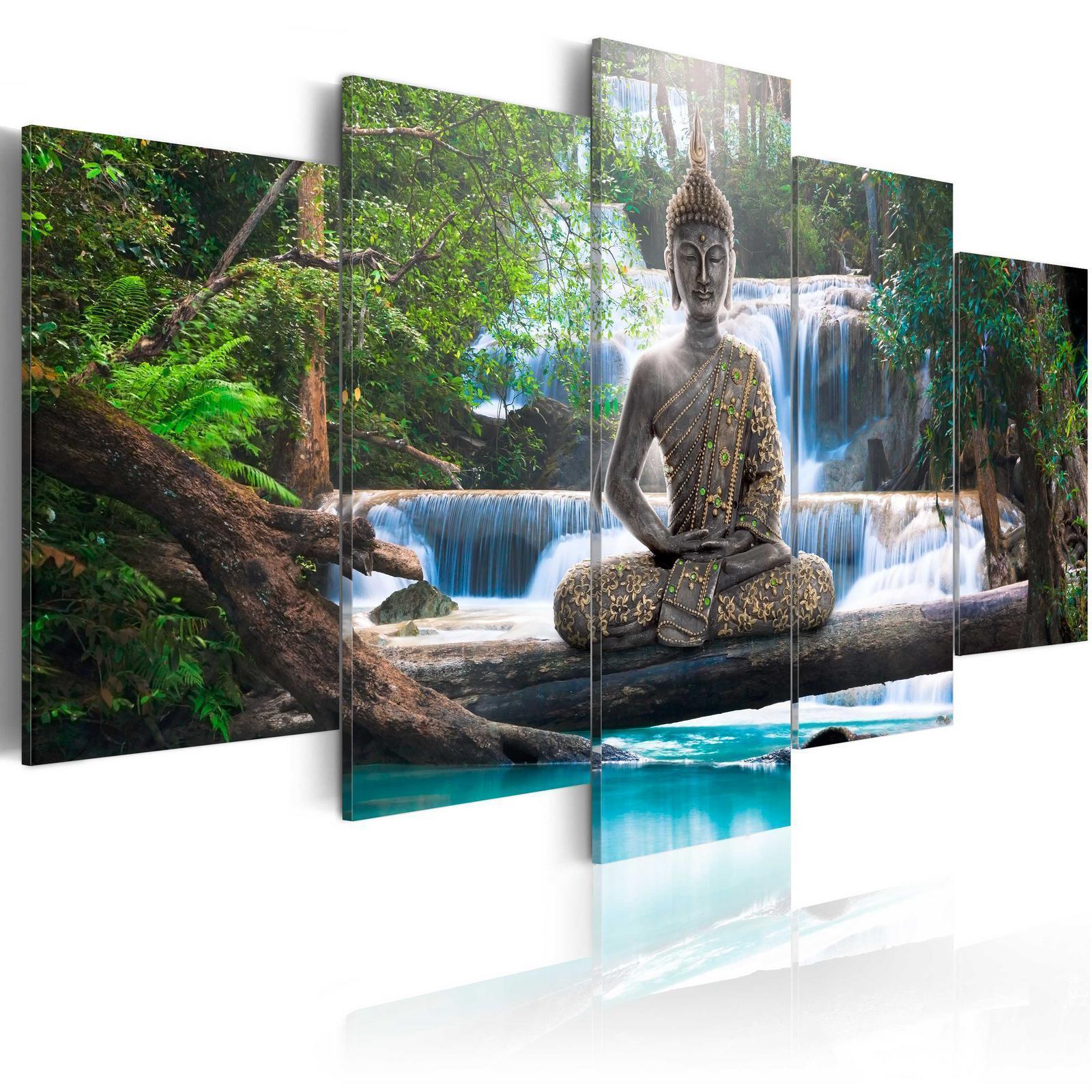 Tableau - Buddha and waterfall