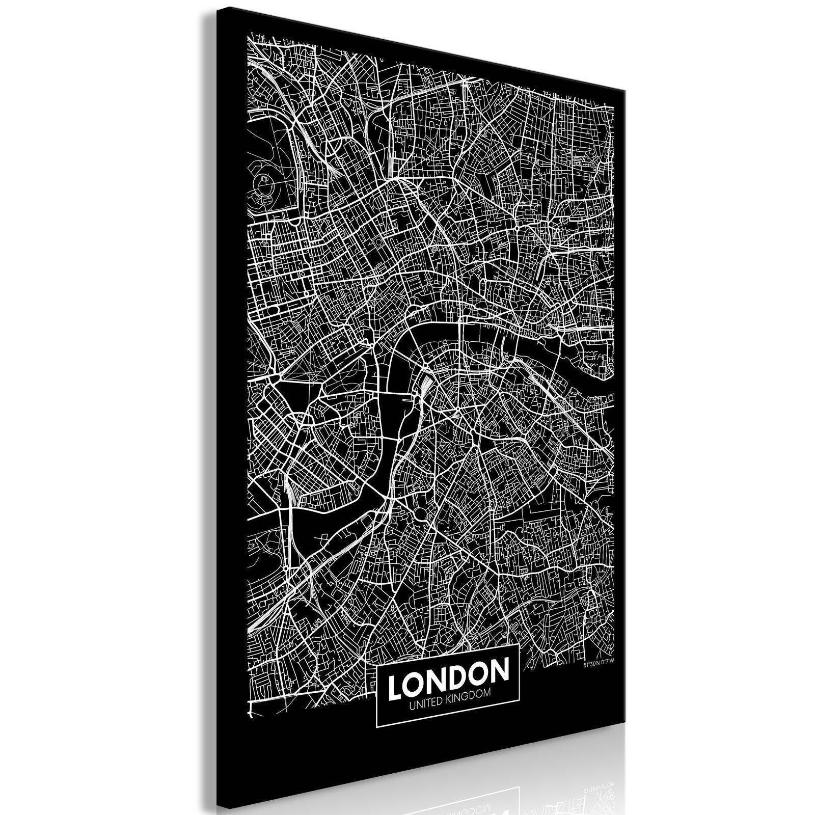 Tableau - Dark Map of London (1 Part) Vertical