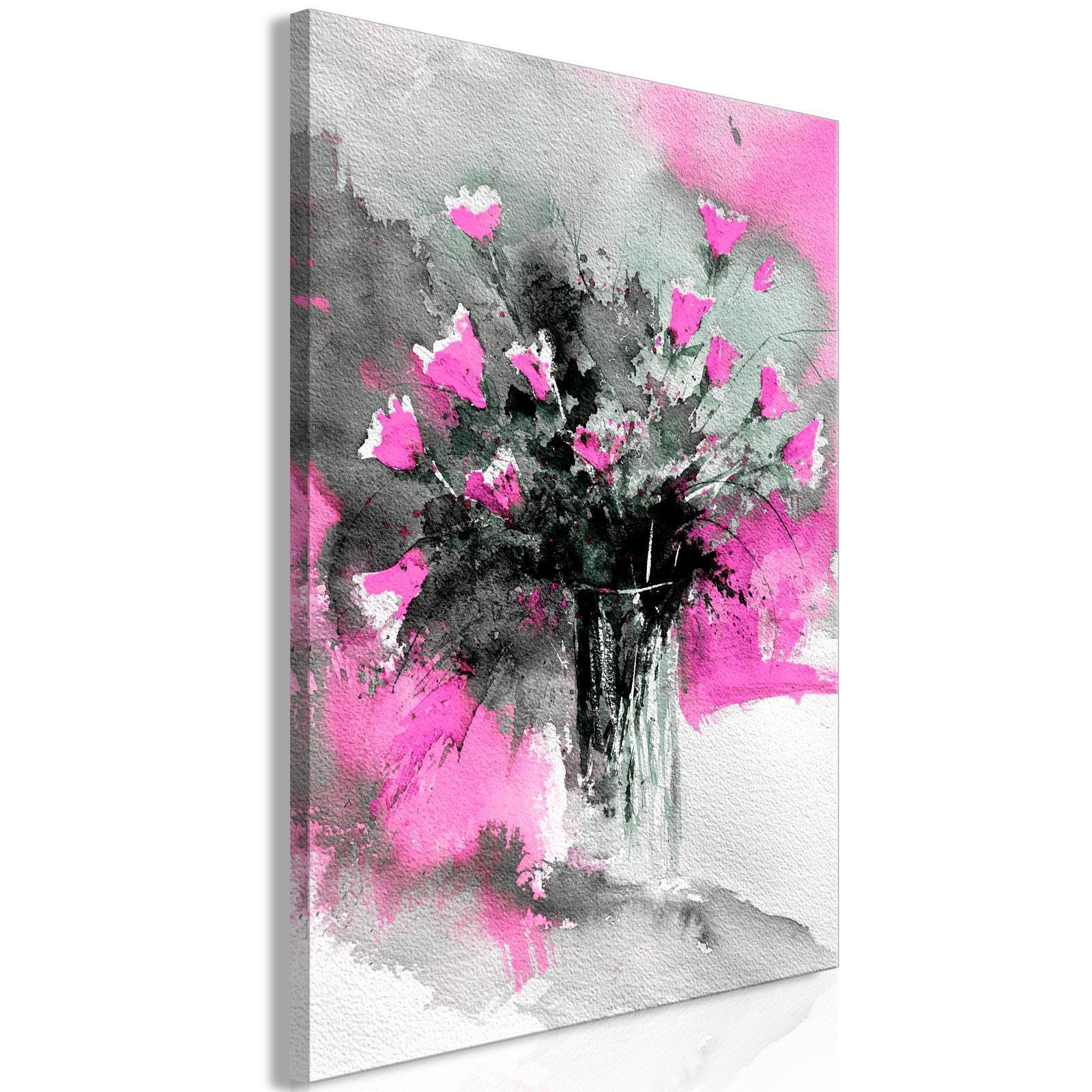 Tableau - Bouquet of Colours (1 Part) Vertical Pink