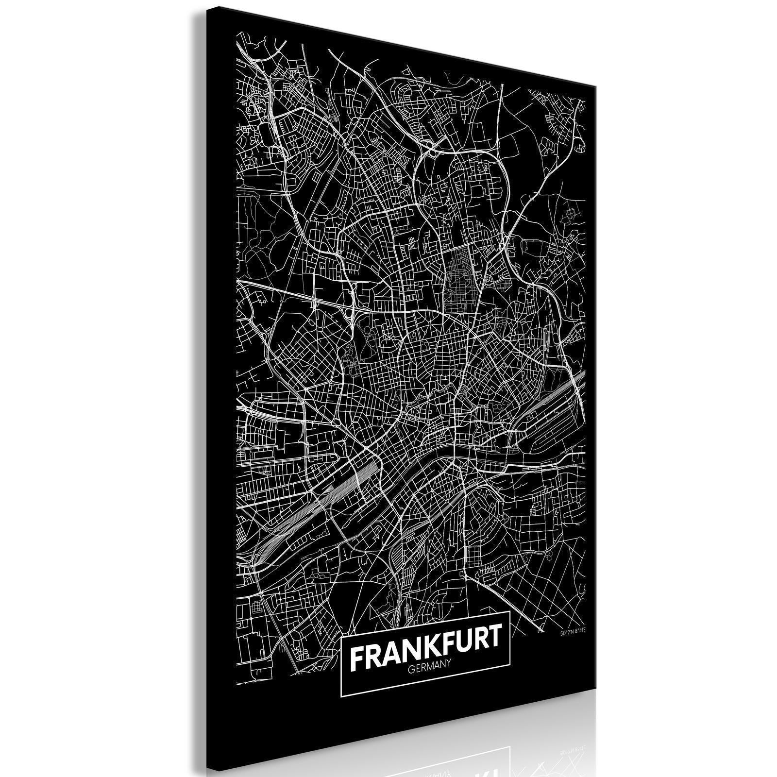 Tableau - Dark Map of Frankfurt (1 Part) Vertical