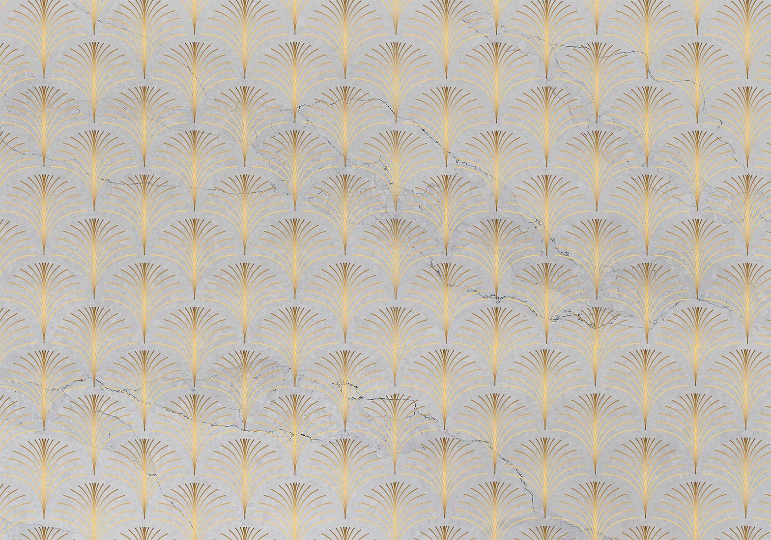 Papier peint - Linear Pattern With Gold
