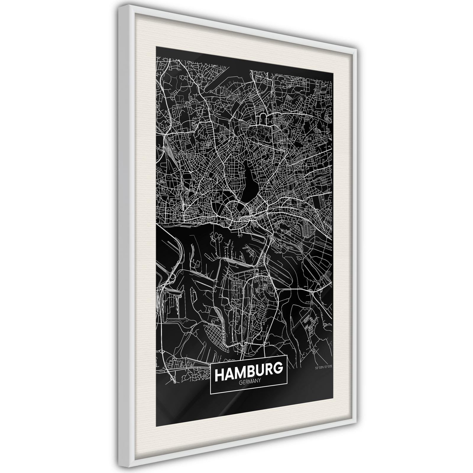 Poster Hambourg - Plan de Ville