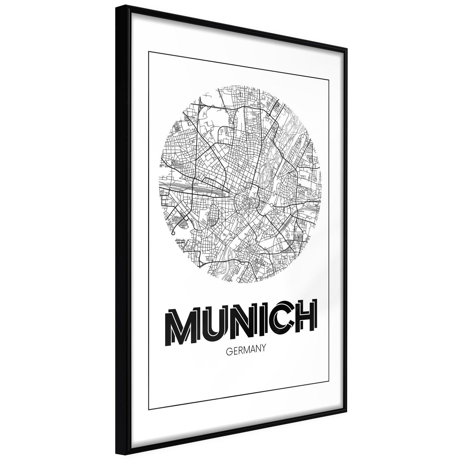Poster Munich Plan de ville