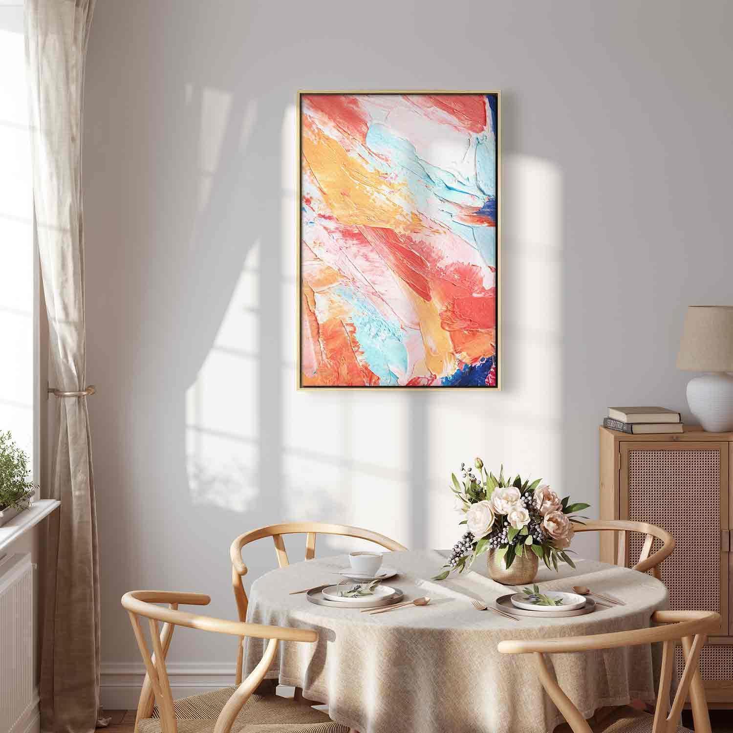 Tableau - Spring Shades - A Colorful Mix of Warm and Cool Tones on Canvas