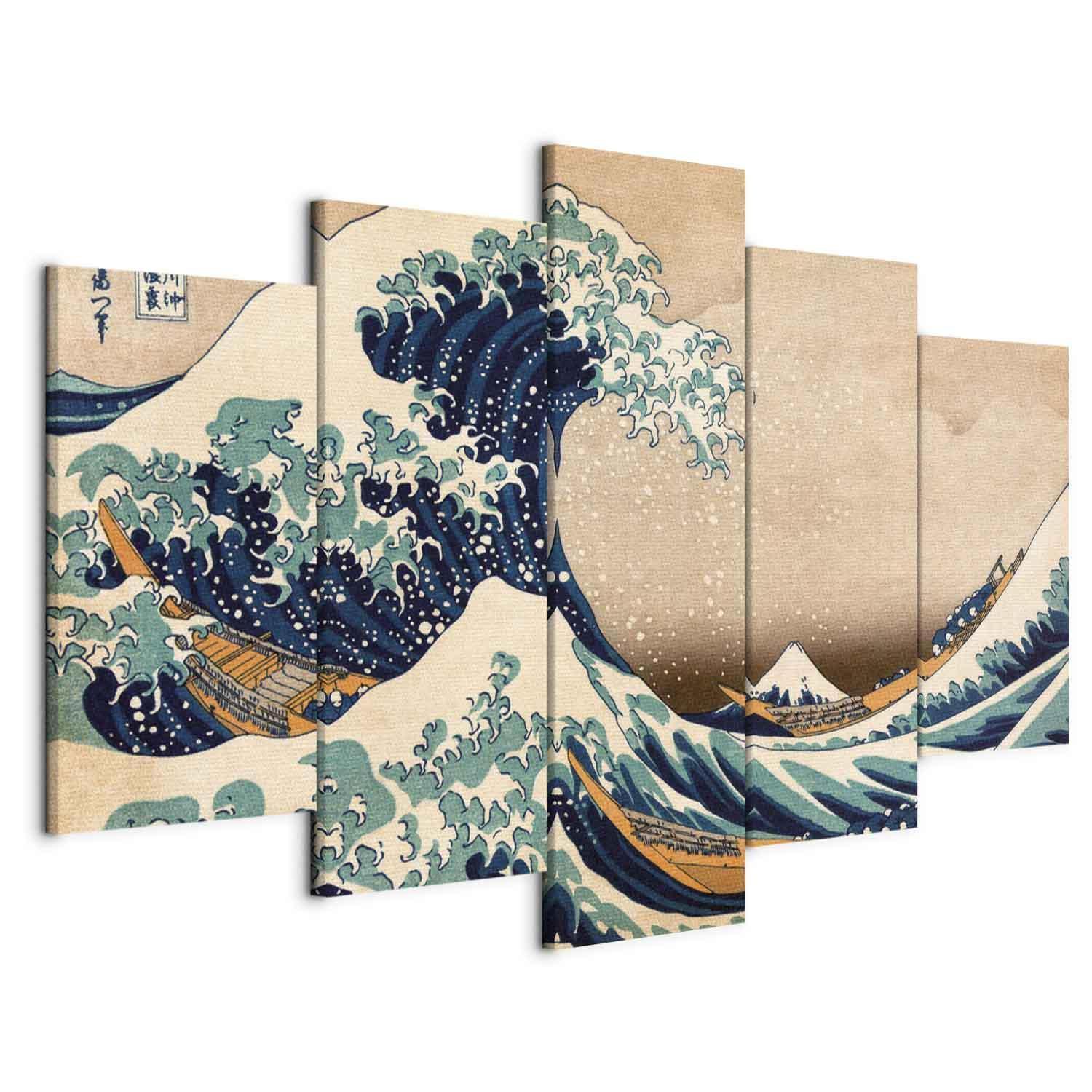 Tableau - The Great Wave off Kanagawa (5 Parts) Wide