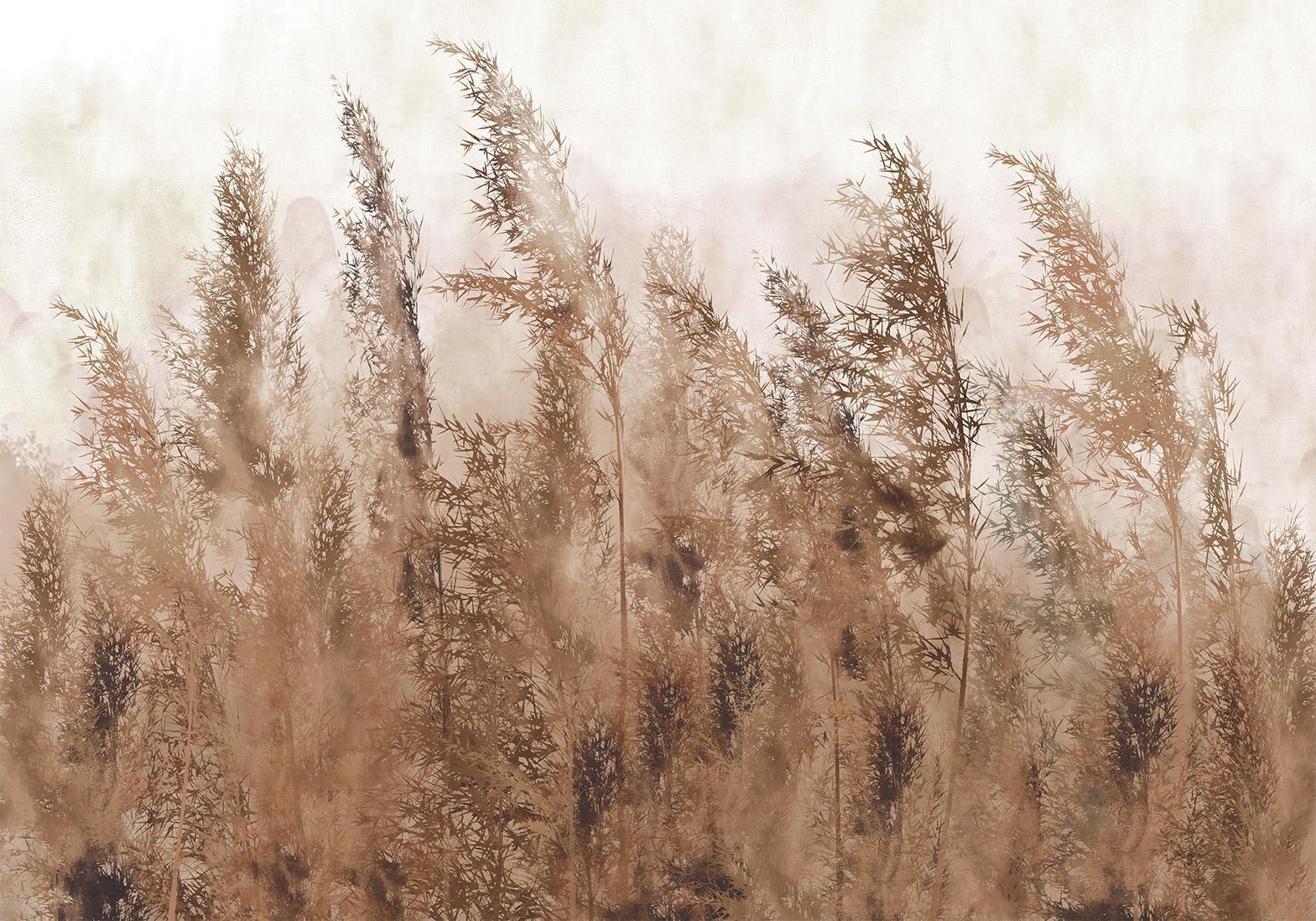 Papier peint - Tall Grasses - Brown