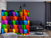 Paravent - Colorful Geometric Boxes II