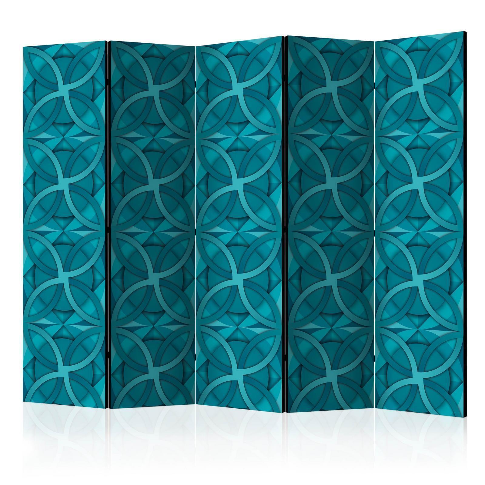 Paravent - Geometric Turquoise II