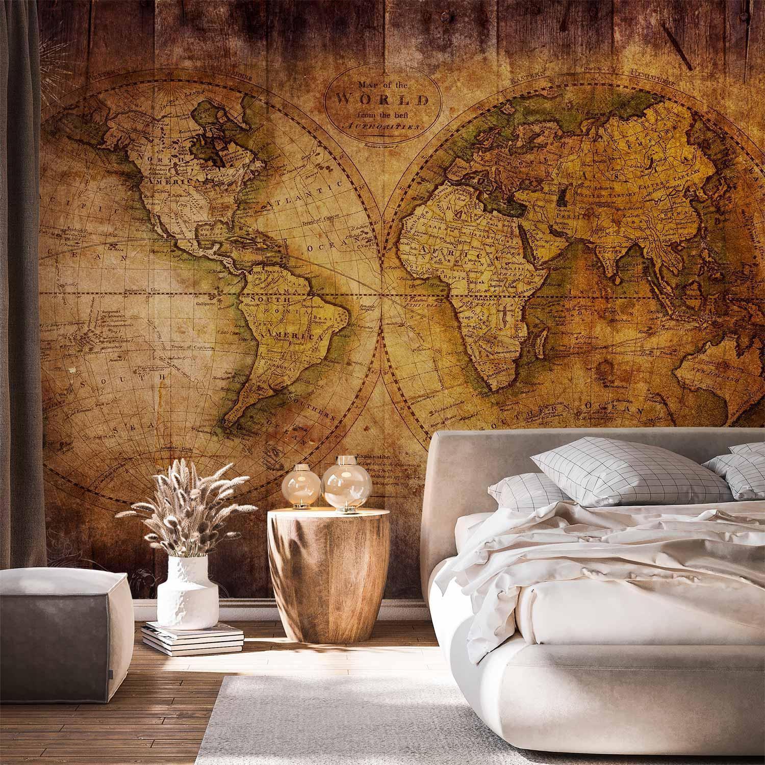 Papier peint - World on old map