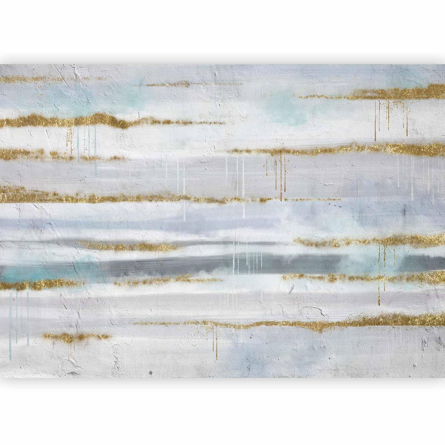 Papier peint - Modernist background - abstract stripes pattern with gold patterns