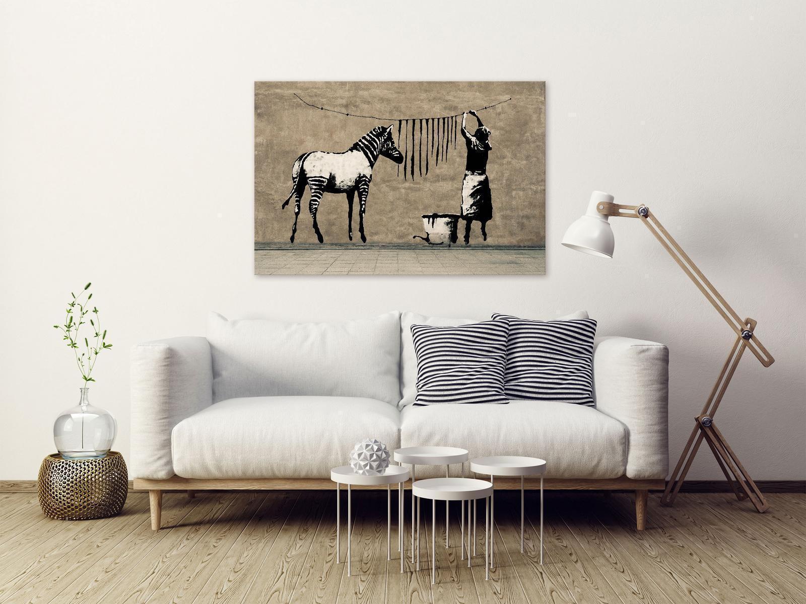 Tableau - Banksy: Washing Zebra on Concrete (1 Part) Wide