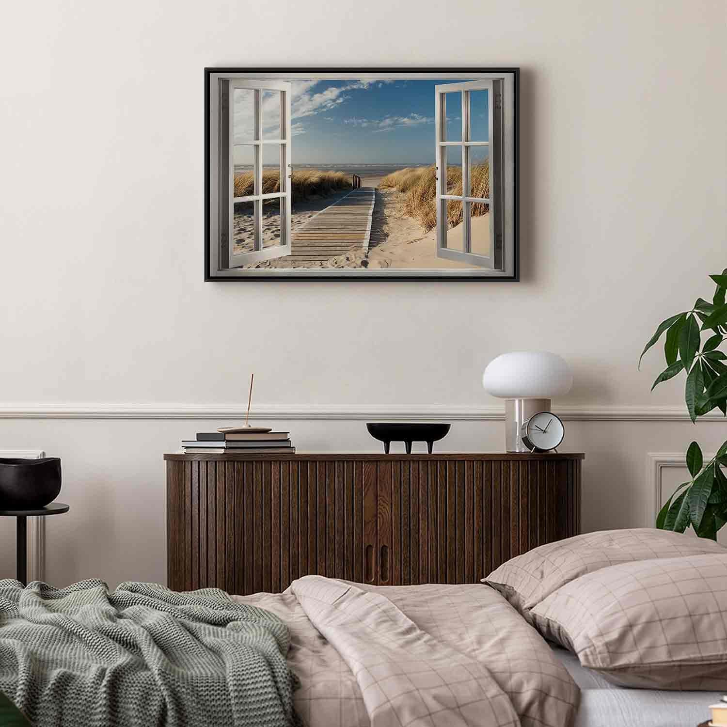 Tableau - Window: View of the Beach