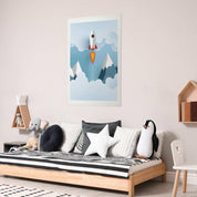 Poster - Rocket in the Clouds