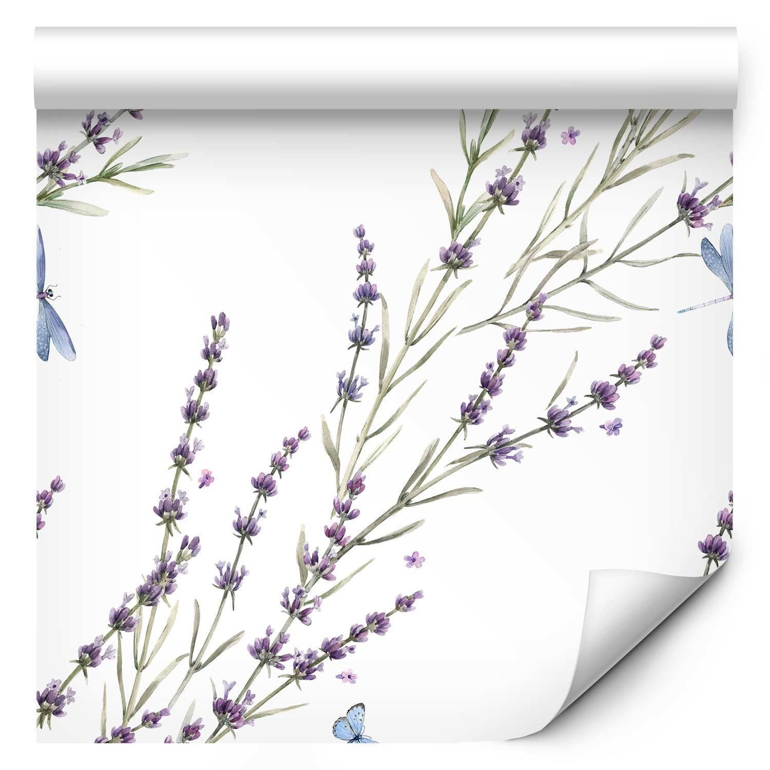 Tapisserie murale - Butterflies Among the Lavender