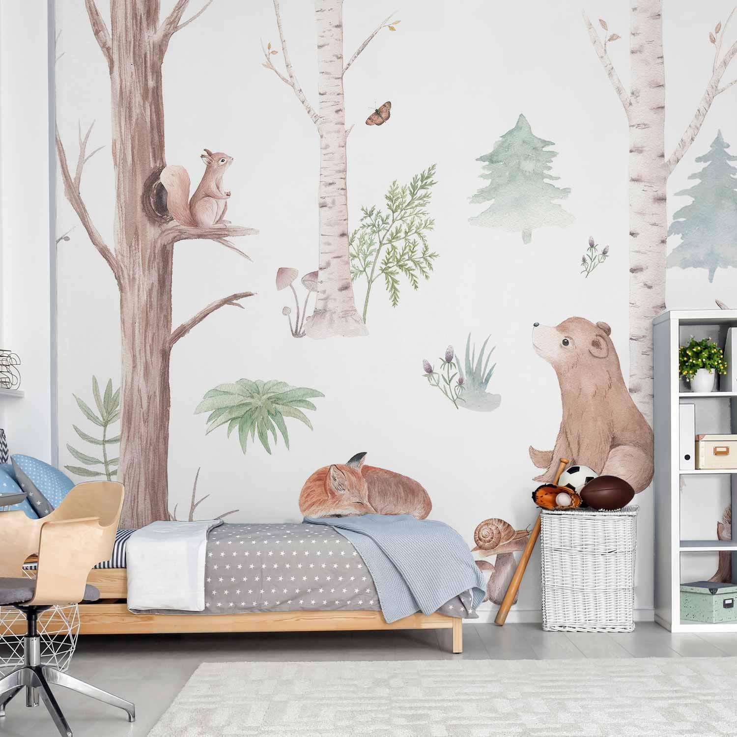 Papier peint - Subtle Illustration With Forest Animals