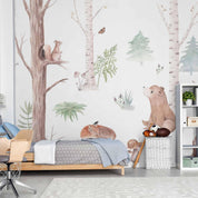 Papier peint - Subtle Illustration With Forest Animals