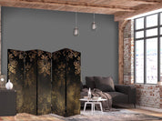 Paravent - Baroque Ornaments in Patinated Gold and Bronze - Retro Motif