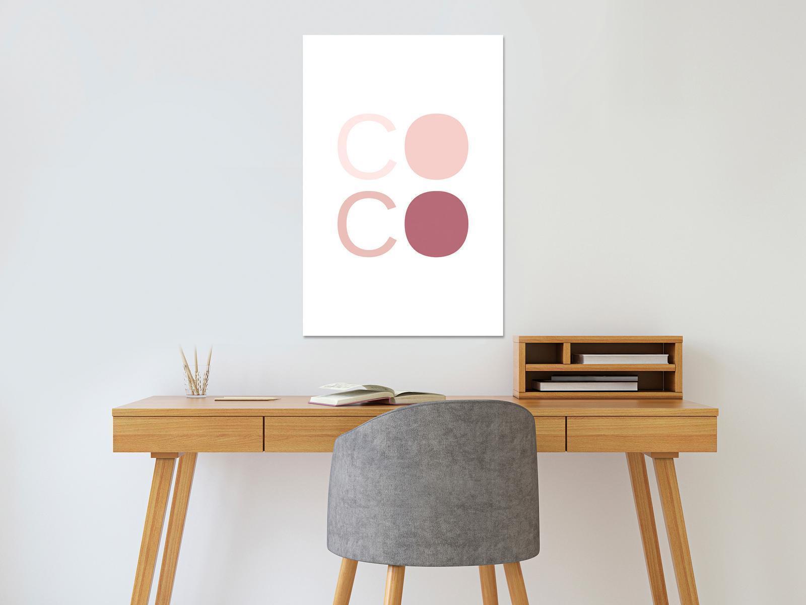 Tableau - Pink Coco (1 Part) Vertical