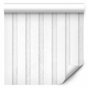 Tapisserie murale - Wooden Texture - Symmetrical vertical lines on a white background