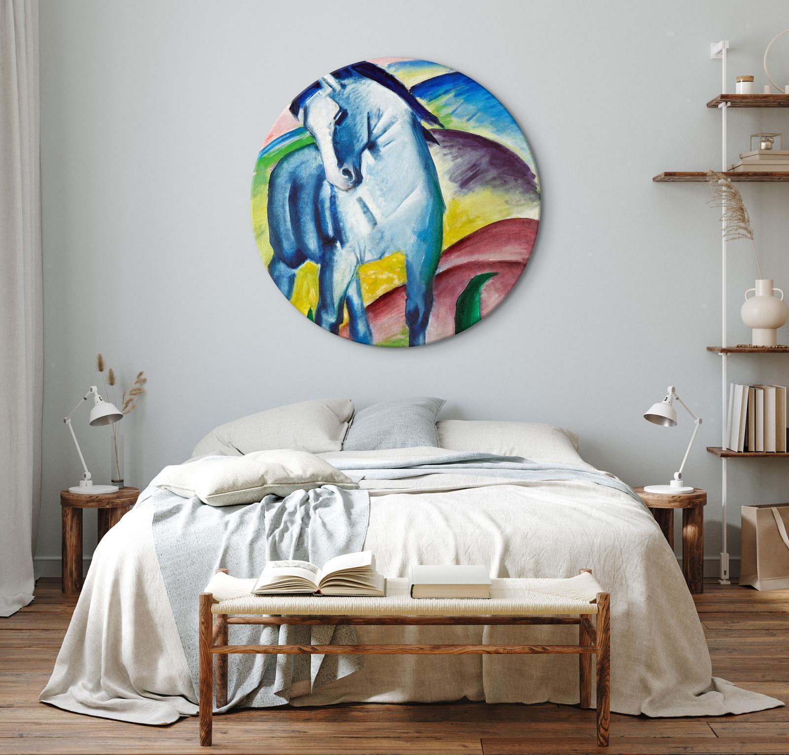 Tableau rond - Blue Horse (Franz Marc)