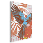 Tableau - Exotic Wings - Parrot Among Abstract Leaf Patterns