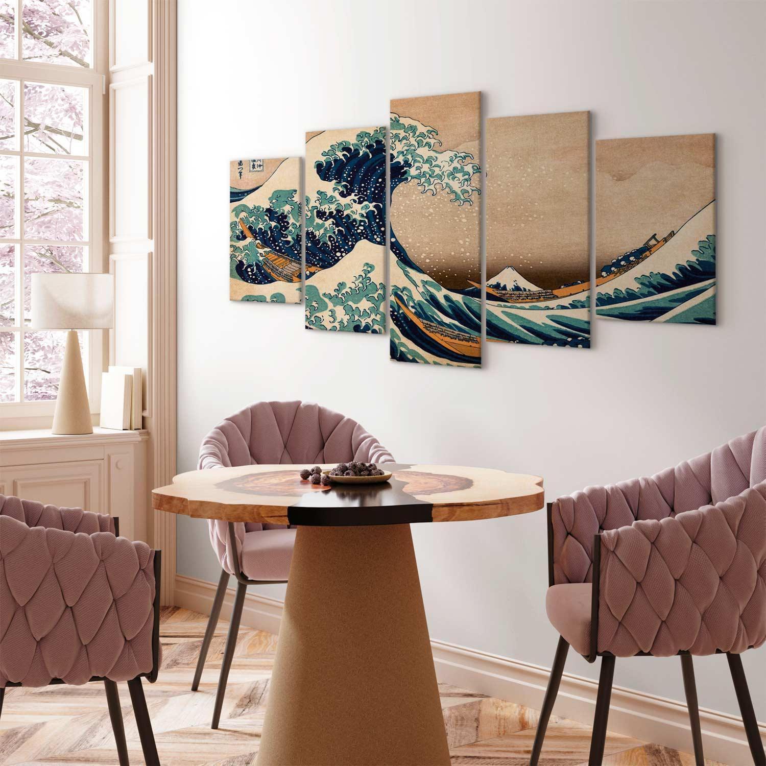 Tableau - The Great Wave off Kanagawa (5 Parts) Wide