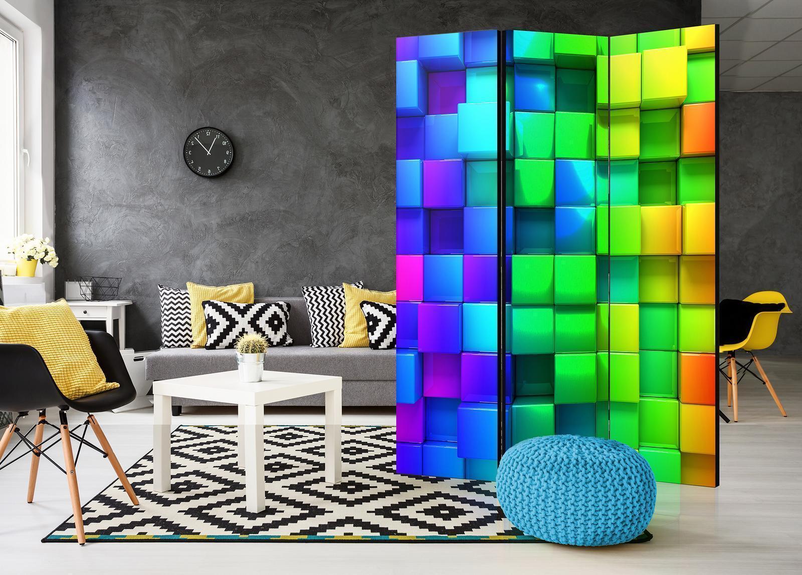 Paravent - Colourful Cubes