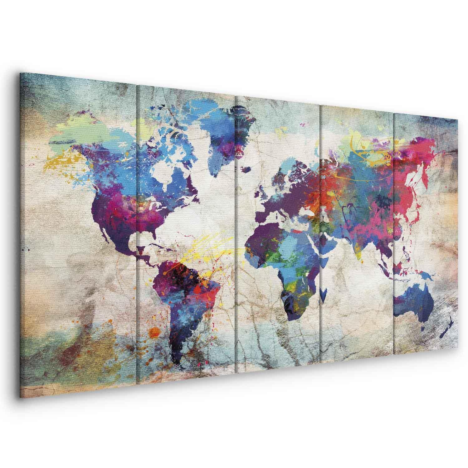 Tableau - World Map: Cracked Wall