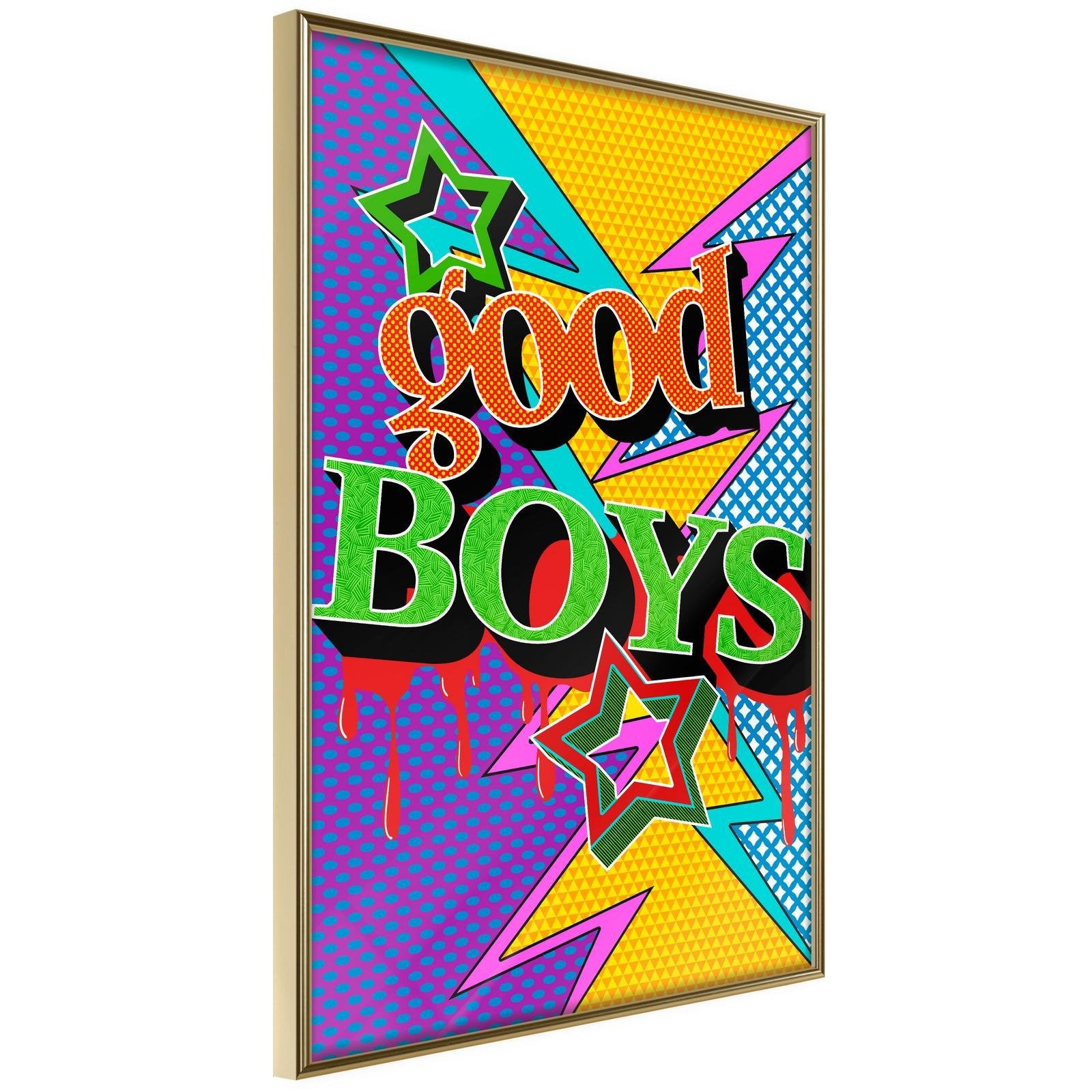 Affiche colorée "good boys"
