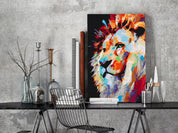 Peinture par numéros - Portrait of a Colourful Lion