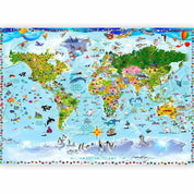 Papier peint - World Map for Kids