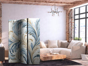 Paravent - Baroque Ornaments in Light Creamy Blue Colors