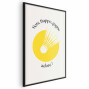 Poster - Shuttlecock Against the Yellow Sun