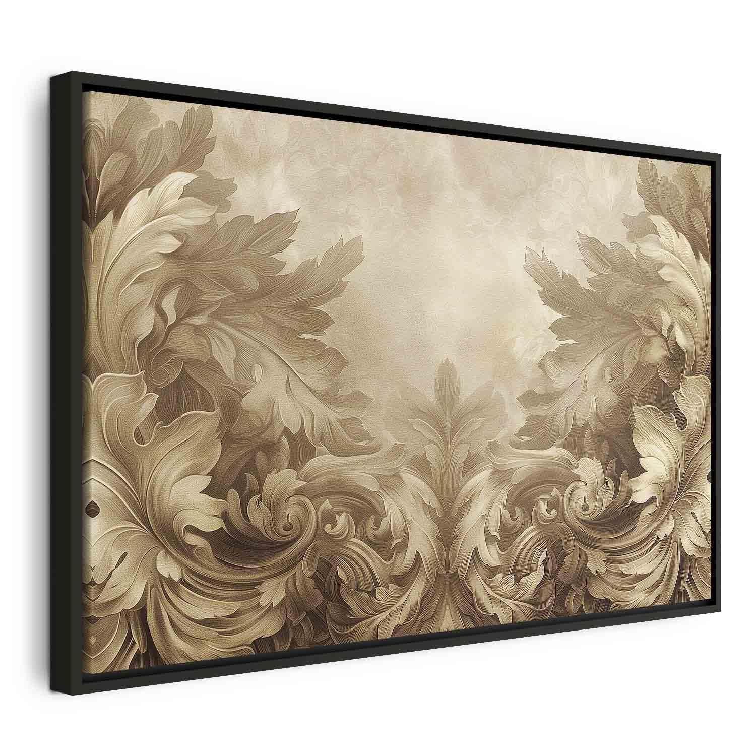 Tableau - Carved Baroque Ornaments Rich Composition in Sepia Colors